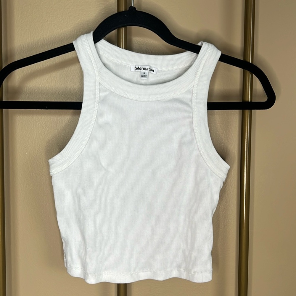 Reformation Tasha Cropped Tank white S